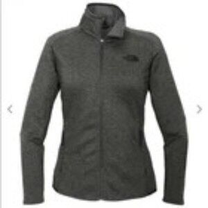 The North Face Womens Fleece Large Full Zip Jacket Dark Gray